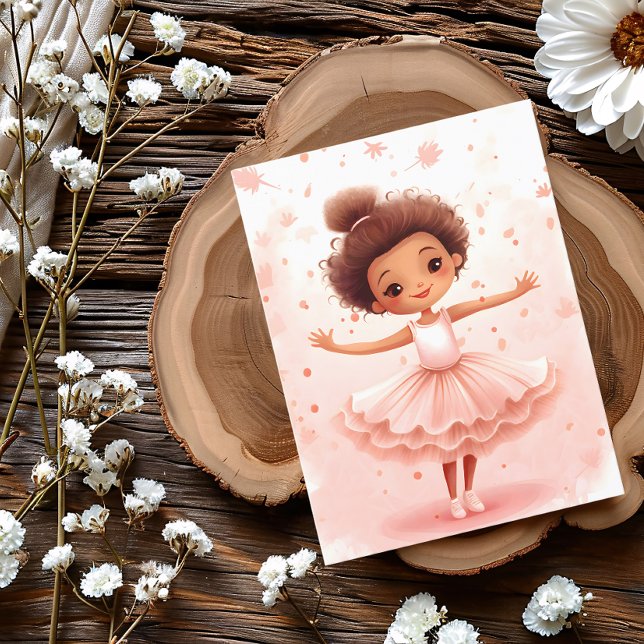 Tarjeta postal de encantadora pequeña bailarina (Subido por el creador)