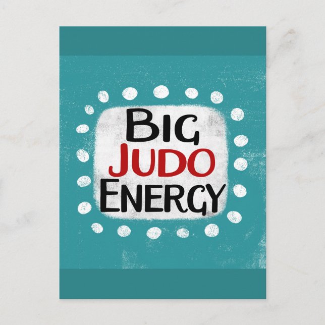 Tarjeta postal de energía de judo grande (Anverso)