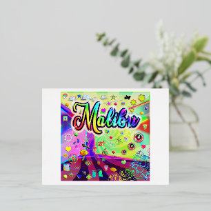 Tarjeta postal de energía genial de Malibu