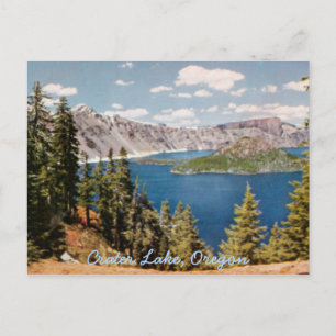 Tarjeta postal de época Crater Lake Oregon