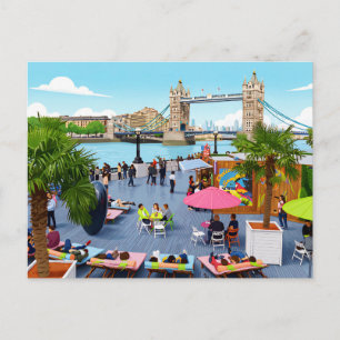 Tarjeta postal de escena de verano en Londres
