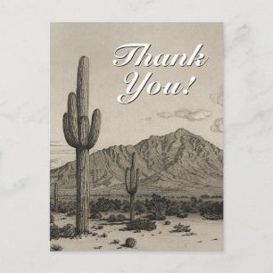Tarjeta postal de escena del desierto de estilo vi