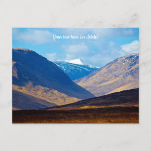 Tarjeta postal de Escocia mirando hacia Glen Etive