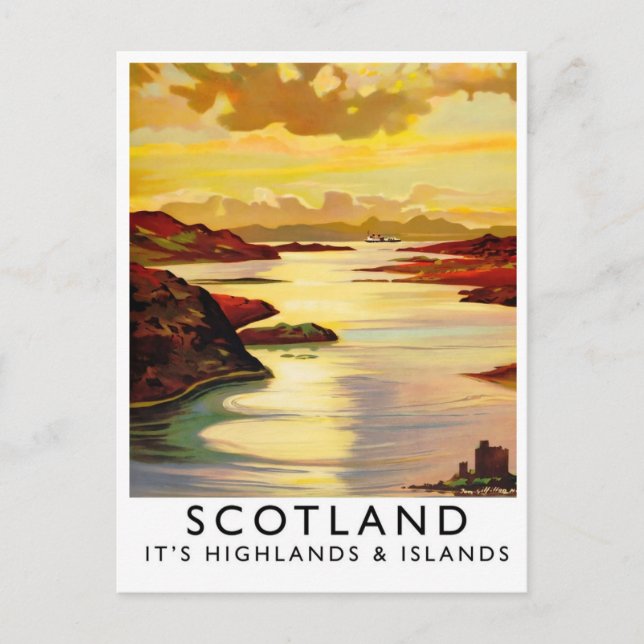 Tarjeta postal de Escocia pintoresca (Anverso)