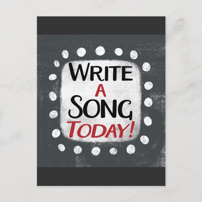 Tarjeta Postal de Escribe una Canción Hoy (Anverso)