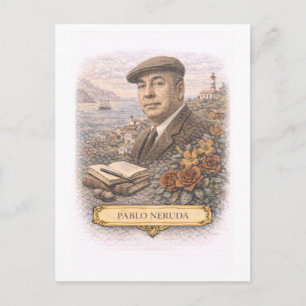 Tarjeta Postal de Escritor al Estilo Antiguo Pablo