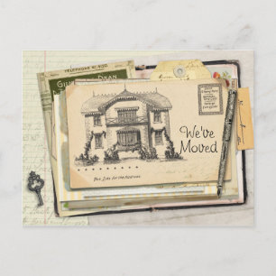 Tarjeta Postal de Escritorio Antigua Nos hemos Mud