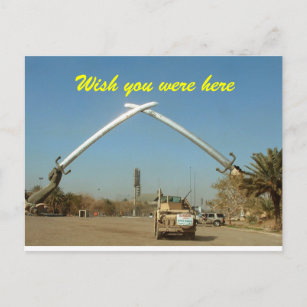 Tarjeta postal de espadas de Iraq