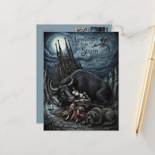 Tarjeta Postal de España Inspirada en el Gothic