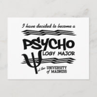 Tarjeta postal de especialización en Psicología -