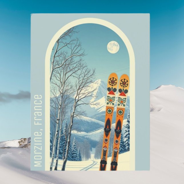 Tarjeta postal de esquí de Morzine Francia (Subido por el creador)