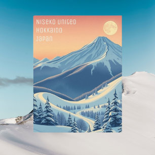 Tarjeta postal de esquí de Niseko United Japón Hok