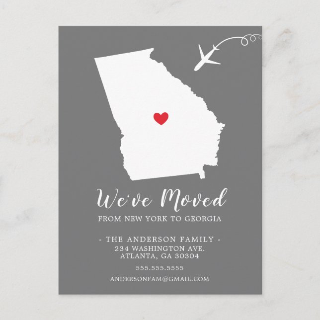 Tarjeta postal de estado de Invitación móvil GEORG (Anverso)