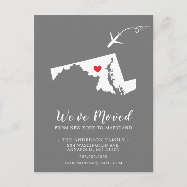 Tarjeta postal de estado de Invitación móvil MARYL (Anverso)