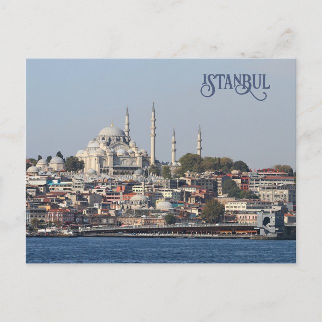 Tarjeta postal de Estambul con texto personalizado (Anverso)