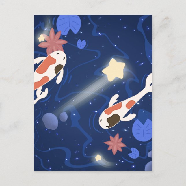 Tarjeta postal de estanque mágico (Anverso)