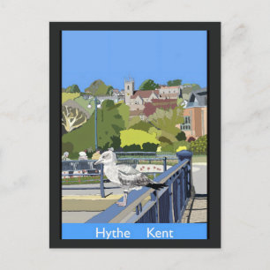 Tarjeta postal de estilo ferroviario retro de Hyth