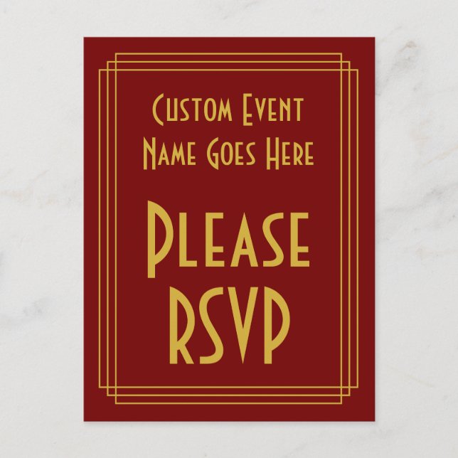 Tarjeta postal de estilo inspirado en la década de (Anverso)