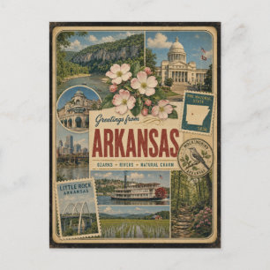 Tarjeta postal de estilo vintage auténtico de Arka
