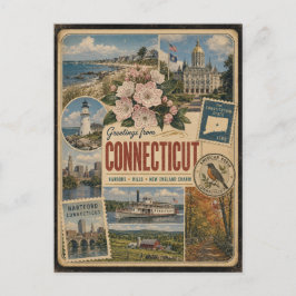 Tarjeta postal de estilo vintage auténtico de Conn
