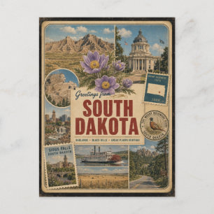 Tarjeta postal de estilo vintage auténtico de Dako
