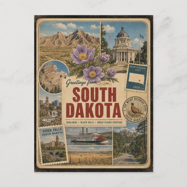 Tarjeta postal de estilo vintage auténtico de Dako (Anverso)