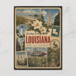 Tarjeta postal de estilo vintage auténtico de Luis