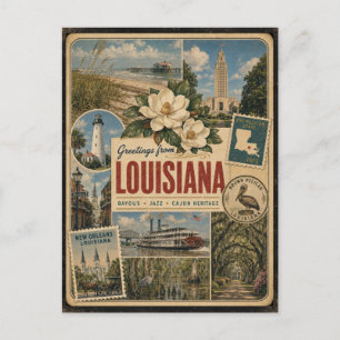 Tarjeta postal de estilo vintage auténtico de Luis