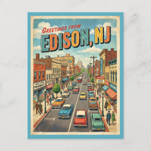 Tarjeta postal de estilo vintage de Saludos desde