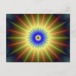 Tarjeta postal de estrella radiante