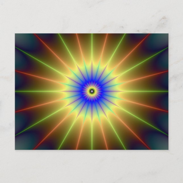 Tarjeta postal de estrella radiante (Anverso)