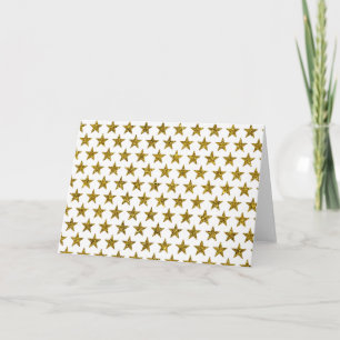 Tarjeta postal de estrellas con brillo dorado