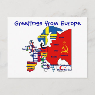 Tarjeta postal de Europa