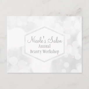 Tarjeta postal de evento chic con luces de glamour