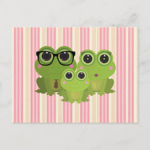 Tarjeta Postal de Familia de Rana Adorable – Rana 