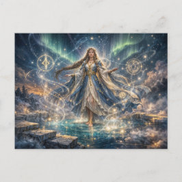 Tarjeta Postal de Fantasía de la Hechicera Celesti