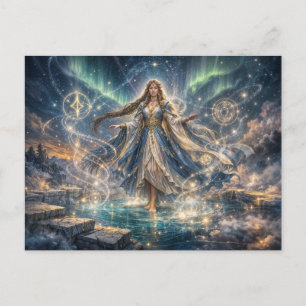 Tarjeta Postal de Fantasía de la Hechicera Celesti