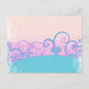 tarjeta postal de fantasía grunge pastel