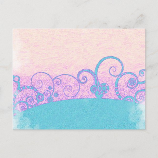 tarjeta postal de fantasía grunge pastel (Anverso)