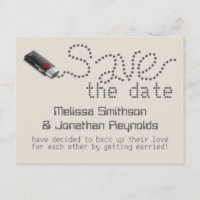 Tarjeta Postal de Fecha de Boda con Memoria USB