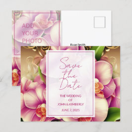 Tarjeta Postal de Fecha de Boda QR Cd de Foto de B