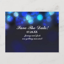 Tarjeta postal de fecha de guardado de boda con ci