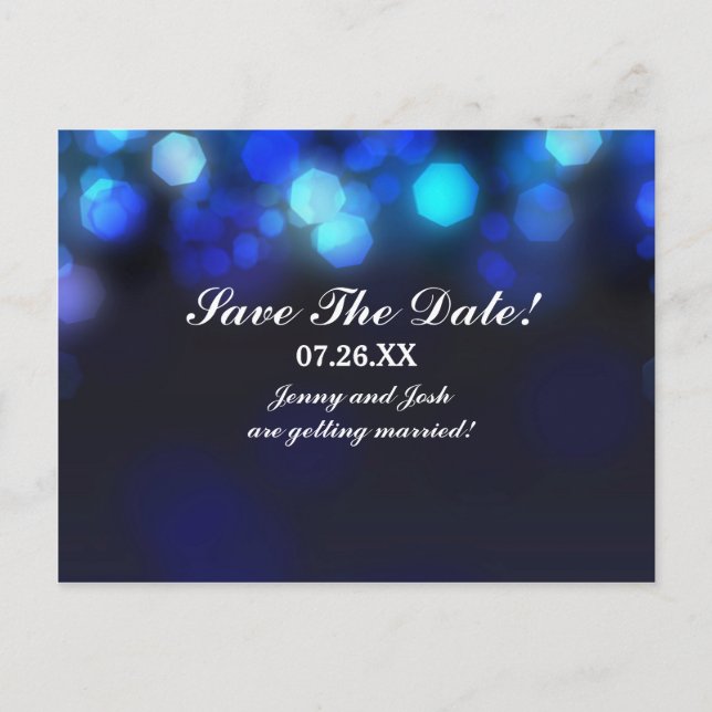 Tarjeta postal de fecha de guardado de boda con ci (Anverso)