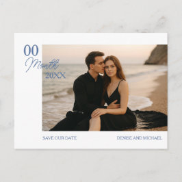 Tarjeta postal de fecha de guardado de foto person