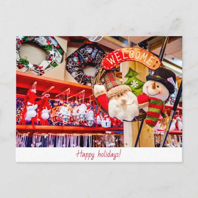 Tarjeta postal de felices fiestas (Anverso)