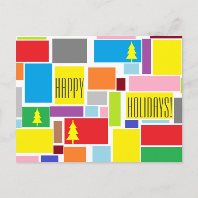 Tarjeta Postal de Felices Fiestas con Vibraciones  (Anverso)