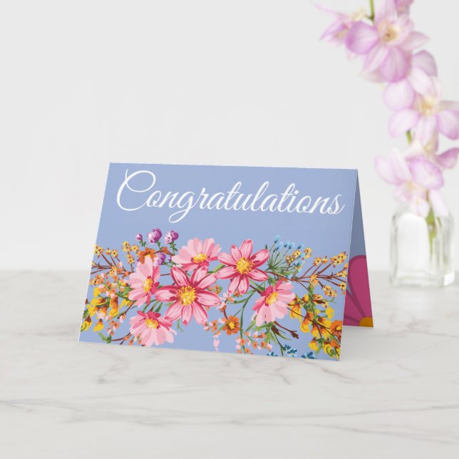 Tarjeta postal de felicitación (Orquídea)