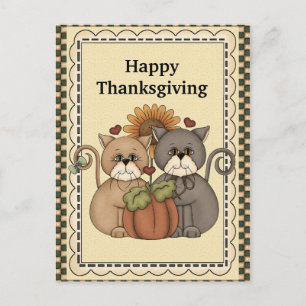 Tarjeta postal de felicitación a los gatos de Acci