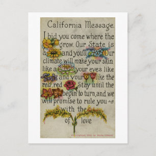 Tarjeta postal de felicitación de California (1914