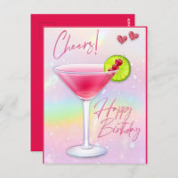 Tarjeta postal de felicitación de cumpleaños con p